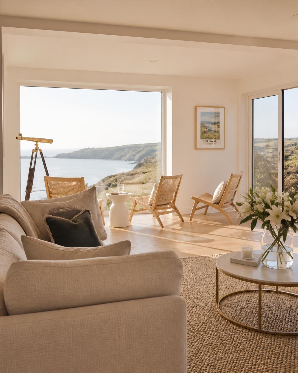 Elegant coastal holiday home interior